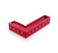 Jzoowar L-Shaped Square Small Red Graduated Right-Angle Positioning Ruler Quickly Fixed Scriber Aluminum Alloy Woodworking Tool