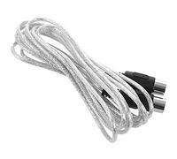 Jzoowar Newest 3 meter 10ft MIDI Extension Cable 5 Pin Plug Male To Male Connector Silver