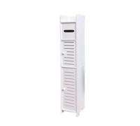 Jzoowar Storage Cabinet for Small Spaces, Over the Toilet Cabinet for Skinny Bathroom Storage Corner Floor (White)