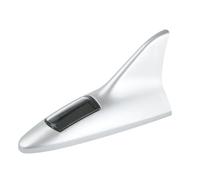 Jzoowar Universal Solar LED Light Car Fin Antenna Roof Tail Modified Light Belt Antenna Driving Warning Light Silver