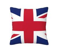 JZQZH 12 in X 12 in Pillowcase Double-Sided British Flag Print Throw Pillow Cover Soft Skin-Friendly Fabric for Sofa Bedroom
