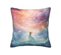JZQZH 12 in X 12 in Pillowcase Double-Sided Fantasy Paradise Space Print Throw Pillow Cover Soft Skin-Friendly Fabric for Sofa Bedroom