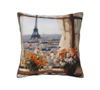 JZQZH 16 in X 16 in Pillowcase Double-Sided Beautiful Pylons in The Distance Print Throw Pillow Cover Soft Skin-Friendly Fabric for Sofa Bedroom