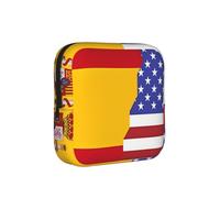 JZQZH American Spain Flag Sanitary Pad Storage Bag Compact for Daily Travel and Office Use with Zipper Carry With You