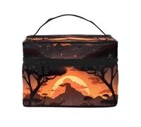 JZQZH Animals of the African Savannah Portable Cosmetic Bag Personalized Storage Organizer for Travel Camping Hotels and Long Distance Trips