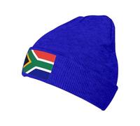 JZQZH Black Comfort Knitted Hat South African Flag Fashionable Design Suitable for Various Outdoor Occasions, Blue, One size