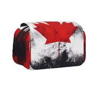 JZQZH Canadian flag Double Layer Clamshell Pen Case â€“ Exquisite Durable Storage for Stationery and Small Items