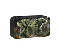 JZQZH Exquisite Fallen Leaf Path Pattern Pen Case Large Capacity Wear-Resistant Durable for Student Use