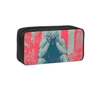 JZQZH Exquisite Lost Freedom Pattern Pen Case Large Capacity Wear-Resistant Durable for Student Use