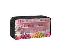 JZQZH Exquisite Pink Display Stand Pattern Pen Case Large Capacity Wear-Resistant Durable for Student Use