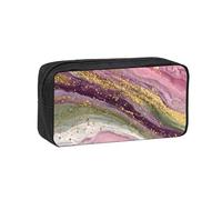 JZQZH Exquisite Purple Dreams Pattern Pen Case Large Capacity Wear-Resistant Durable for Student Use