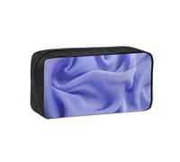 JZQZH Exquisite Purple Satin Pattern Pen Case Large Capacity Wear-Resistant Durable for Student Use