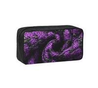 JZQZH Exquisite Purple Sweater Pattern Pen Case Large Capacity Wear-Resistant Durable for Student Use