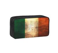 JZQZH Exquisite Retro Irish flag Pattern Pen Case Large Capacity Wear-Resistant Durable for Student Use