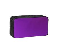 JZQZH Exquisite Solid color dark purple Pattern Pen Case Large Capacity Wear-Resistant Durable for Student Use