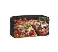 JZQZH Exquisite Tantalizing Sausage Pizza Pattern Pen Case Large Capacity Wear-Resistant Durable for Student Use