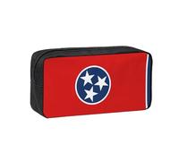 JZQZH Exquisite Tennessee State Flag Pattern Pen Case Large Capacity Wear-Resistant Durable for Student Use