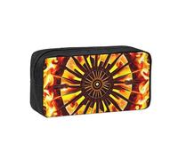 JZQZH Exquisite Turning the flame Pattern Pen Case Large Capacity Wear-Resistant Durable for Student Use