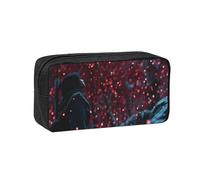 JZQZH Exquisite Under the red leaves Pattern Pen Case Large Capacity Wear-Resistant Durable for Student Use