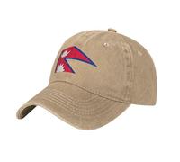 JZQZH Flag of Nepal Adult Denim Baseball Cap Black Comfortable Breathable Lightweight for Everyday Wear, Natural, One Size
