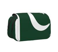 JZQZH Flag of Pakistan Double Layer Clamshell Pen Case â€“ Exquisite Durable Storage for Stationery and Small Items