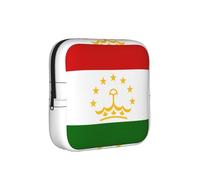 JZQZH Flag of Tajikistan Sanitary Pad Storage Bag Compact for Daily Travel and Office Use with Zipper Carry With You