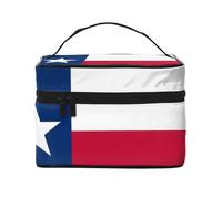 JZQZH Flag of Texas Portable Cosmetic Bag Personalized Storage Organizer for Travel Camping Hotels and Long Distance Trips
