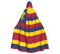 JZQZH Flag of the Kingdom of Hawaii Halloween Hooded Cloak Wizard Costume Suitable For Masquerade Carnival And Theme Party
