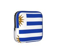 JZQZH Flag of Uruguay Sanitary Pad Storage Bag Compact for Daily Travel and Office Use with Zipper Carry With You
