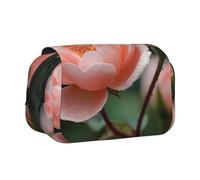 JZQZH Flesh Pink Orchid Double Layer Clamshell Pen Case â€“ Exquisite Durable Storage for Stationery and Small Items