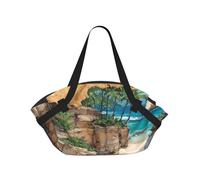 JZQZH Foldable Camping Bag for Outdoor Picnic Beach Use Comfortable Light with Unique Exquisite Coast of Dreams Print