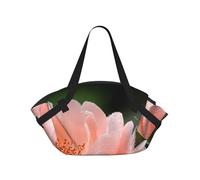 JZQZH Foldable Camping Bag for Outdoor Picnic Beach Use Comfortable Light with Unique Exquisite Flesh Pink Orchid Print