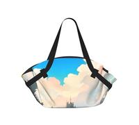 JZQZH Foldable Camping Bag for Outdoor Picnic Beach Use Comfortable Light with Unique Exquisite Outside the Castle Gate Print