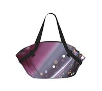 JZQZH Foldable Camping Bag for Outdoor Picnic Beach Use Comfortable Light with Unique Exquisite Particle Symphony Print