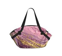 JZQZH Foldable Camping Bag for Outdoor Picnic Beach Use Comfortable Light with Unique Exquisite Purple Dreams Print