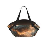 JZQZH Foldable Camping Bag for Outdoor Picnic Beach Use Comfortable Light with Unique Exquisite Standing at the Edge of Fire Print