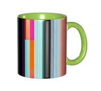 JZQZH Irregular vertical lines Ceramic Mugs Leisure Simple for Work Home Exquisite Irregular vertical lines Print Smooth Practical Durable