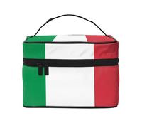 JZQZH Italian flag Portable Cosmetic Bag Personalized Storage Organizer for Travel Camping Hotels and Long Distance Trips