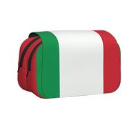 JZQZH italy flag Double Layer Clamshell Pen Case â€“ Exquisite Durable Storage for Stationery and Small Items
