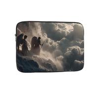 JZQZH Laptop Bag Shockproof Portable with Fashion Staring Into The Abyss Pattern Handbag for Business Trip Work University, Black, 12 inch