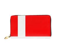 JZQZH Leather Wallet Light Waterproof Unique Denmark Danish Flag Print for Daily Commuting and Traveling