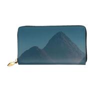 JZQZH Leather Wallet Light Waterproof Unique Footprints on Grass Print for Daily Commuting and Traveling
