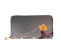 JZQZH Leather Wallet Light Waterproof Unique Hunting Spider Print for Daily Commuting and Traveling