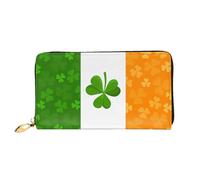 JZQZH Leather Wallet Light Waterproof Unique irish flag Print for Daily Commuting and Traveling