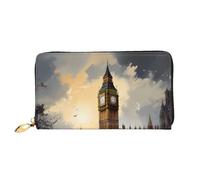 JZQZH Leather Wallet Light Waterproof Unique London Color Taxi Print for Daily Commuting and Traveling