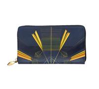 JZQZH Leather Wallet Light Waterproof Unique Multidimensional Space Print for Daily Commuting and Traveling