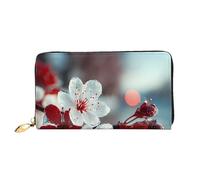 JZQZH Leather Wallet Light Waterproof Unique Plum blossoms On The Ice Print for Daily Commuting and Traveling