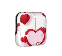 JZQZH Little Red Heart Sanitary Pad Storage Bag Compact for Daily Travel and Office Use with Zipper Carry With You
