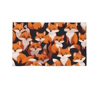 JZQZH Lots of Cartoon Little Foxes Multifunctional Towel Soft Comfortable Fluffy and Thick Suitable for Bathroom Pool Beach Gym