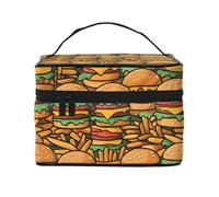 JZQZH many cute burgers Portable Cosmetic Bag Personalized Storage Organizer for Travel Camping Hotels and Long Distance Trips